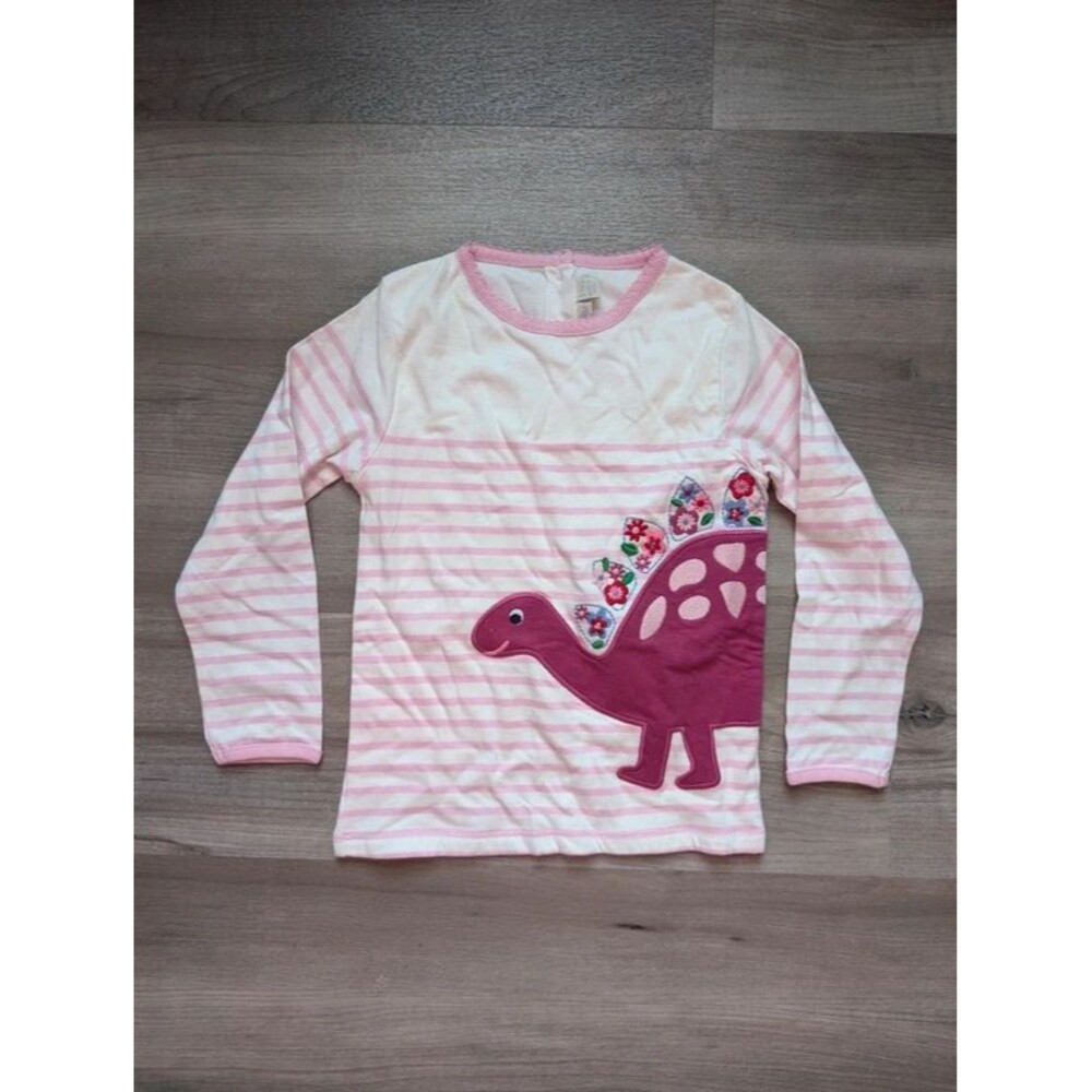 Jojo Maman Bebe Dinosaur Applique Long Sleeve Top, 4-5Y (U1)